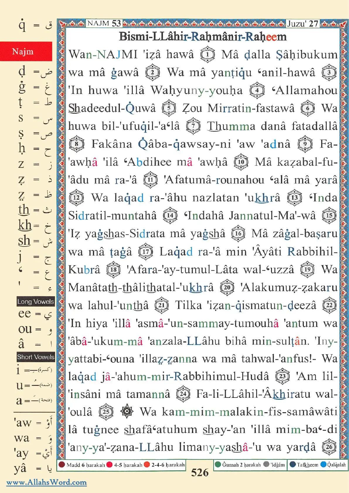 Surah An-Najm Reader, page 1055